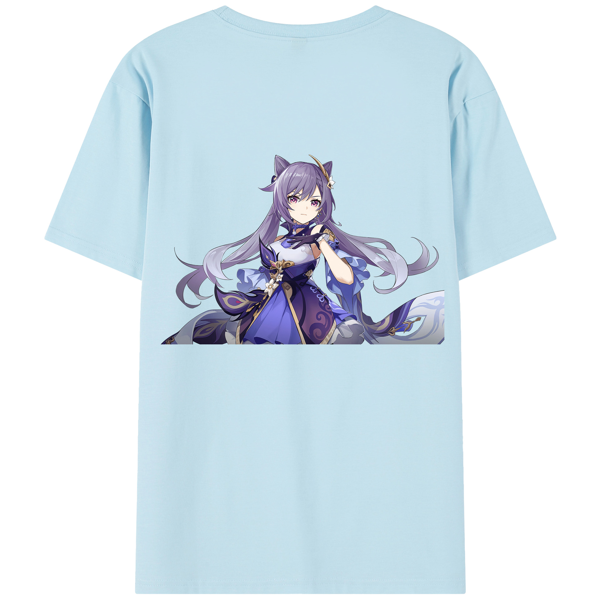 げんし神 刻晴 こくせい genshin Kokusei 綿100％半袖Tシャツ（背面プリント）